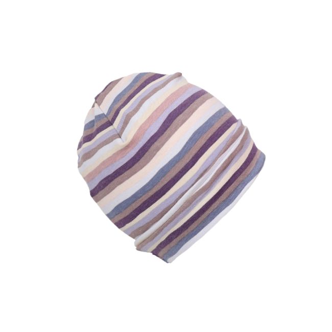 Caciula Violet Stripes, cu bordura, in strat dublu, 41-45 cm KDECDB618VSTR