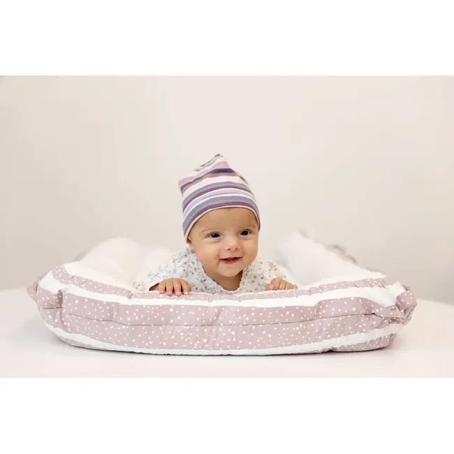 Caciula Violet Stripes, cu bordura, in strat dublu, 48-50 cm KDECDB35VSTR