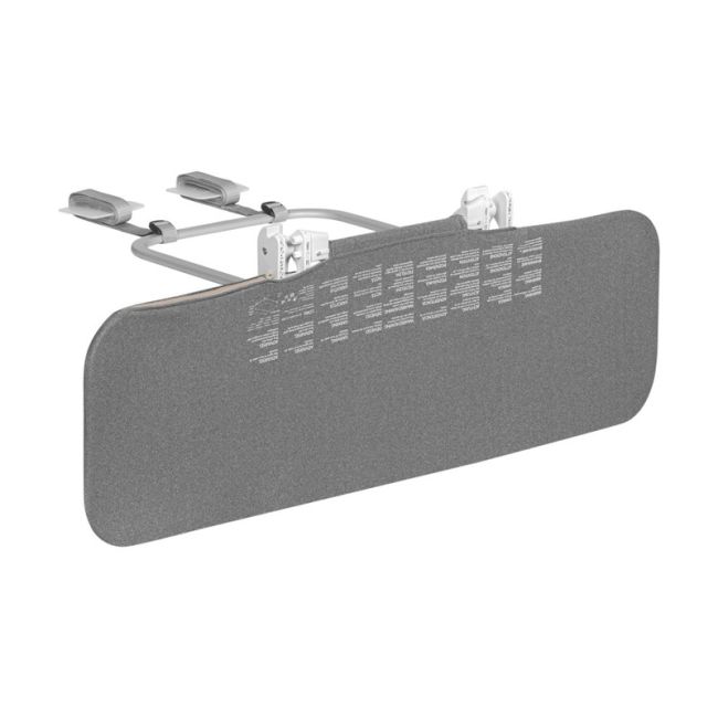 Lionelo - Bariera de protectie pentru pat Lora, Pliabila, Sistem de blocare StandSafe, Geanta de transport inclusa, 105 x 45 cm, Gri BYNLO-LORA_GREY_STONE