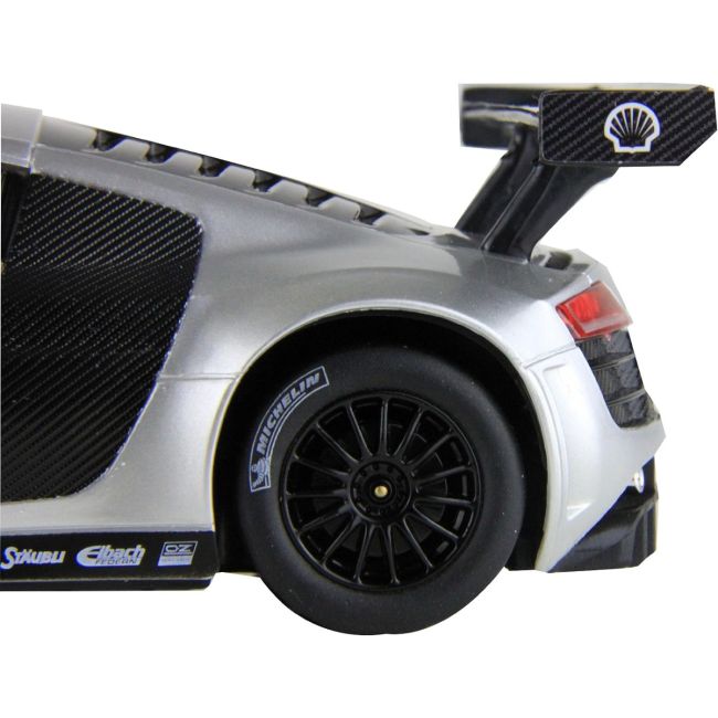 MASINA CU TELECOMANDA AUDI R8 ARGINTIU CU SCARA 1 LA 24 VIVRas46800_Argintiu