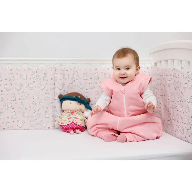 Sac de dormit cu picioruse si maneci, Stars in your eyes - Pink, 80 cm, 2 Tog - Iarna KDEJPIC802STEYEP