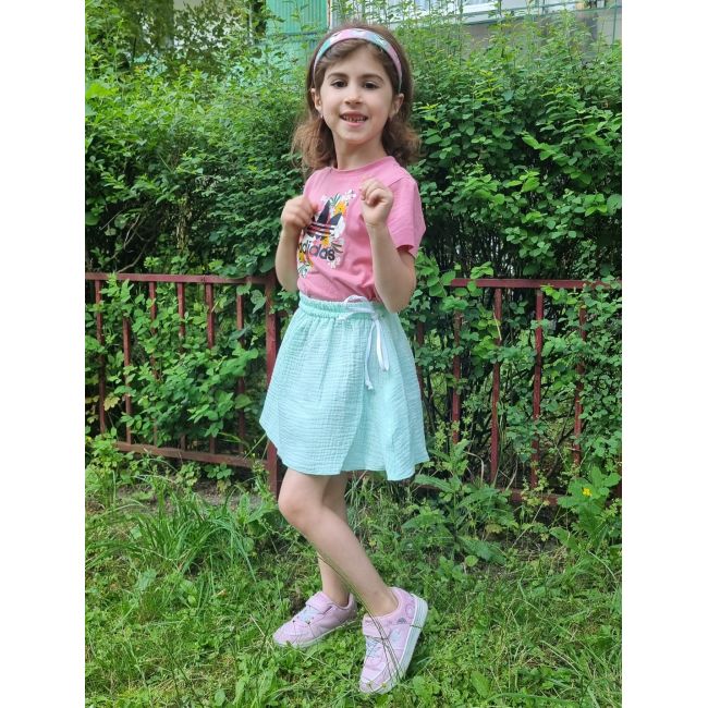 Fustita de vara pentru fete, din muselina, Minty, 110-116 cm (5-6 ani) KDEFVM56MINTY