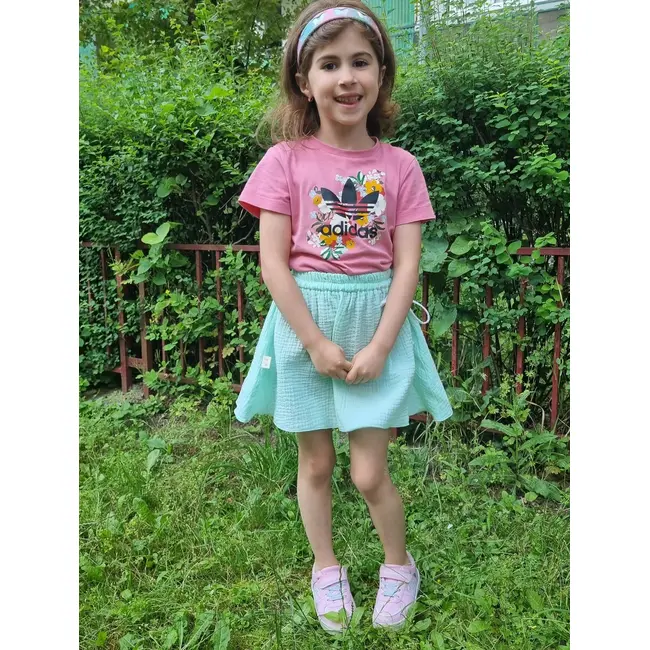 Fustita de vara pentru fete, din muselina, Minty, 110-116 cm (5-6 ani) KDEFVM56MINTY