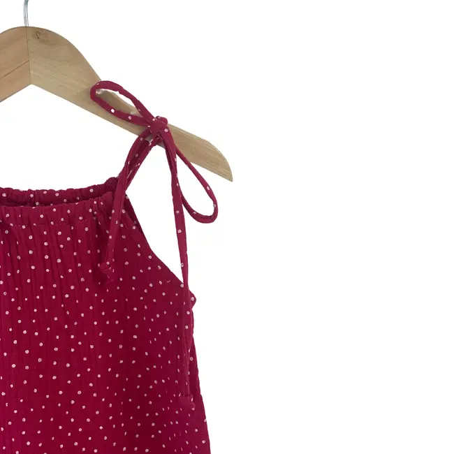 Rochie de vara cu snur pentru fetite, din muselina, Dots, 4-5 ani KDERM45DOTS