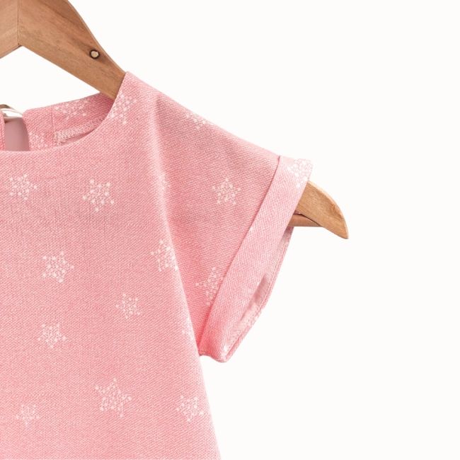 Rochita de vara din jersey cu fustita muselina, Magic Pink, 2-3 ani KDERVJM23MPINK