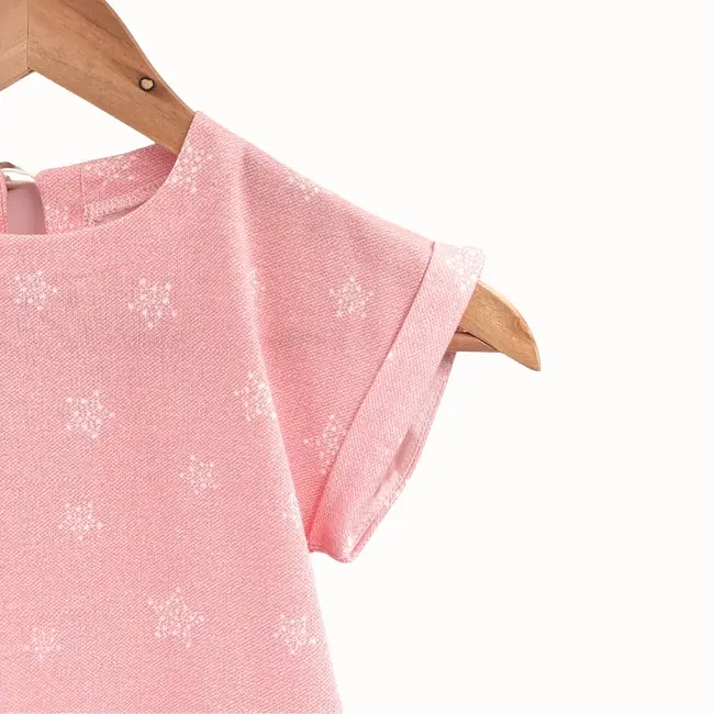 Rochita de vara din jersey cu fustita muselina, Magic Pink, 2-3 ani KDERVJM23MPINK