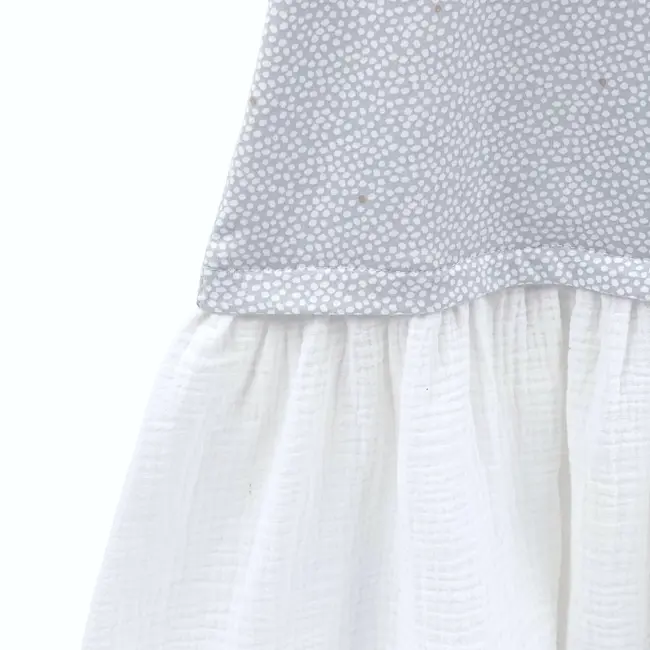 Rochita de vara din jersey cu fustita muselina, Pearl, 2-3 ani KDERVJM23PEARL