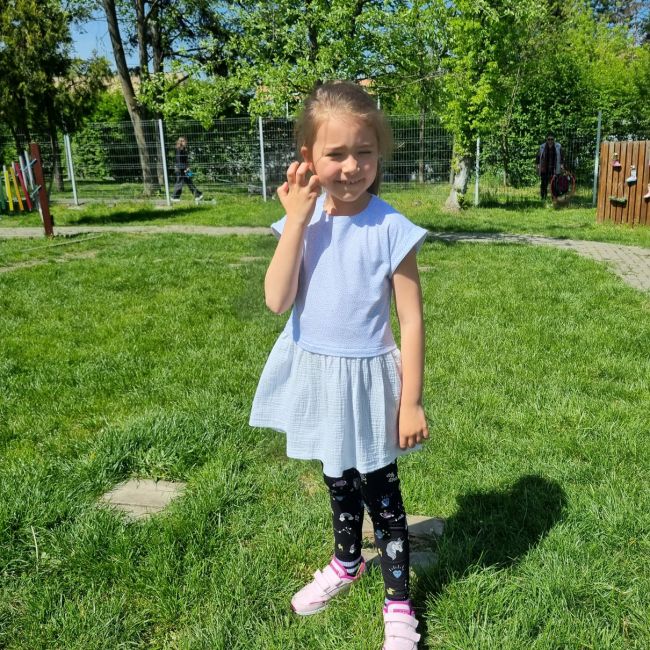 Rochita de vara din jersey cu fustita muselina, Pearl, 6-7 ani KDERVJM67PEARL