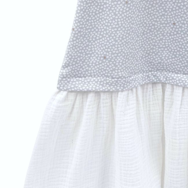 Rochita de vara din jersey cu fustita muselina, Pearl, 6-7 ani KDERVJM67PEARL