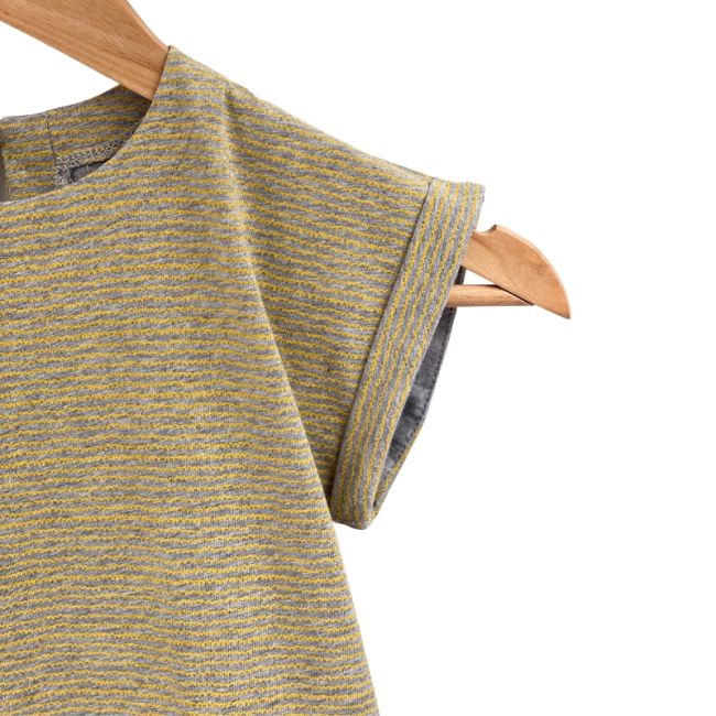 Rochita de vara din jersey cu fustita muselina, Summer Toffee, 6-7 ani KDERVJM67STOFFEE