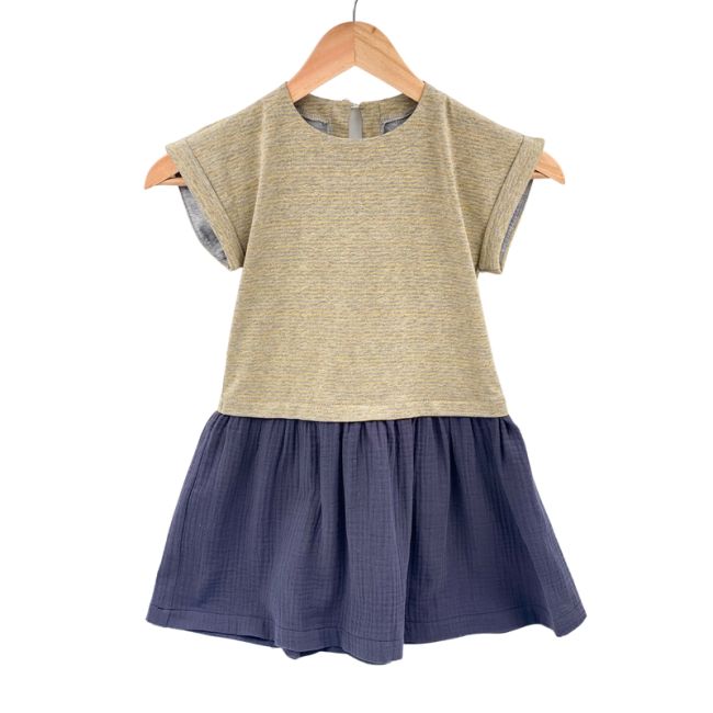 Rochita de vara din jersey cu fustita muselina, Urban Fairy, 6-7 ani KDERVJM67UFAIRY