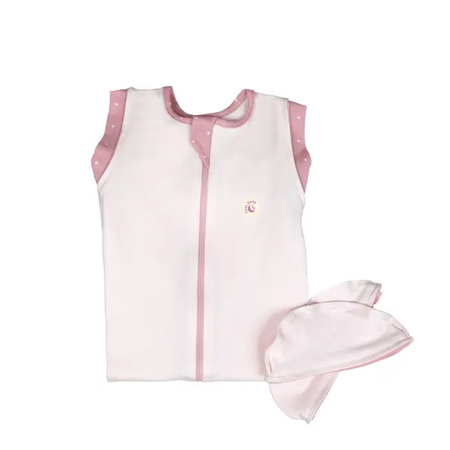 Sac de dormit Swaddle First Sleep Blush Pink, faza 2, pentru bebelusi 3-6 luni KDEFS2BP00