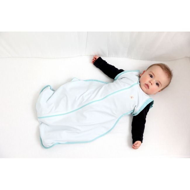 Sac de dormit Swaddle First Sleep Coral Blue, faza 2, pentru bebelusi 3-6 luni KDEFS2CB00
