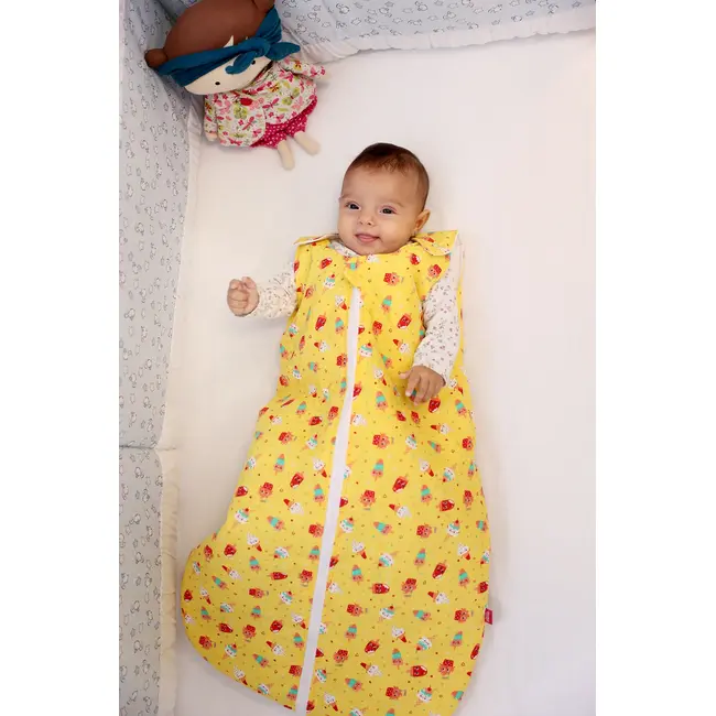 Sac de dormit copii, Dream of Ice Cream, din bumbac, 110 cm, 0.8 tog - Primavara KDEPR11008DOFIC