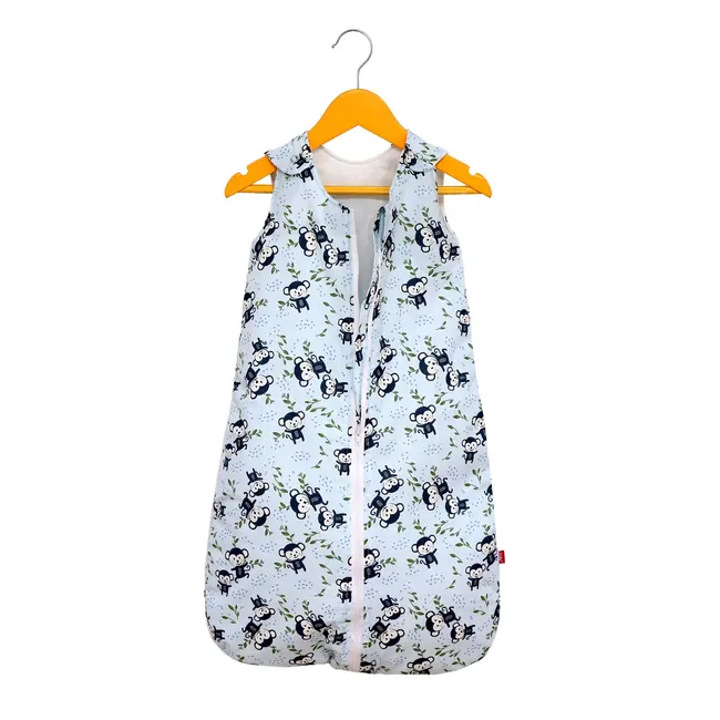 Sac de dormit copii, Happy Monkey, din bumbac, 130 cm, 0.5 tog - Vara KDEV13005HMNK