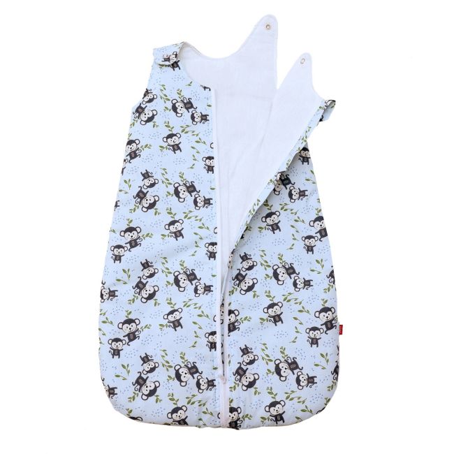 Sac de dormit copii, Happy Monkey, din bumbac, 60 cm, 0.5 tog - Vara KDEV6005HMNK