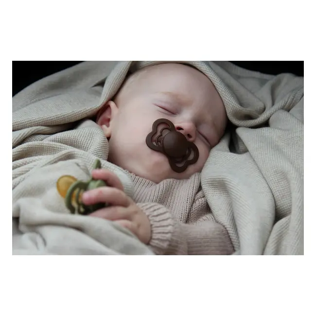 Bibs - set 2 suzete couture latex, tetina anatomica, 0 luni +-haze/blossom bbb1800310