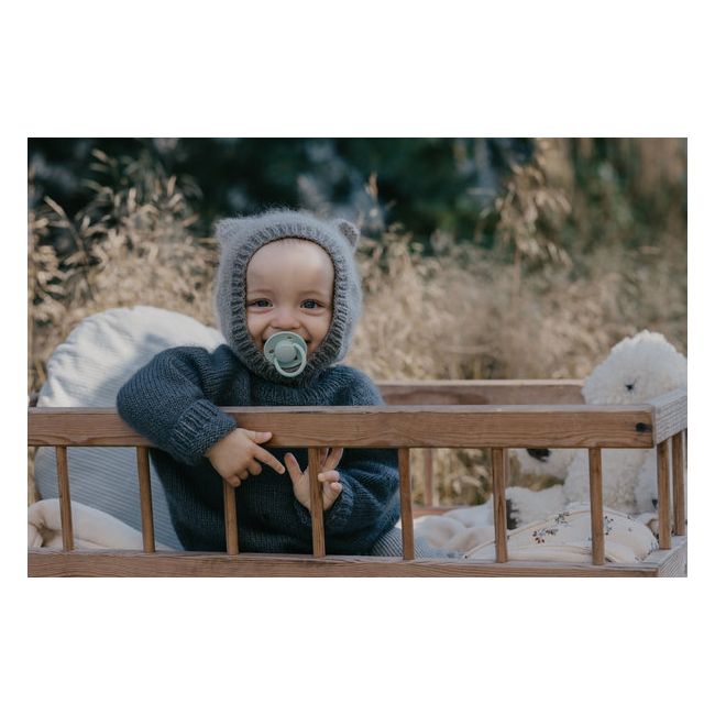 Bibs - set 2 suzete de lux silicon, tetina rotunda, marime universala-iron/baby blue bbb150212