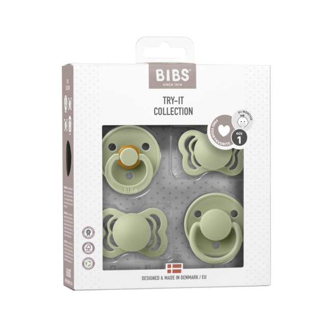 Bibs - set 4 suzete try-it collection 0 luni +-sage bbb91343