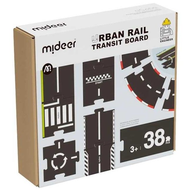 Circuit masini din carton, 38 piese Mideer MD6176 BBJMD6176_Initiala