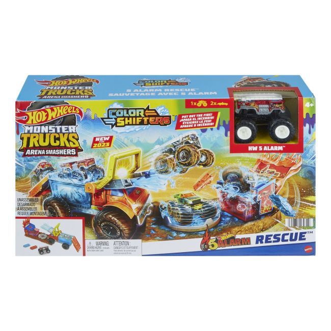 HOT WHEELS MONSTER TRUCK ARENA SMASHERS COLOR SHIFTERS SALVAREA LUI 5ALARM VIVMTHPN73