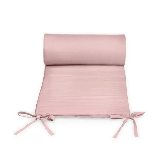Petite&Mars - Aparatoare pentru patut 120x60 cm, Tilly, Cu panglici, Din bumbac, Lungime 180 cm, Inaltime 36 cm, 0 luni+, Roz BYN354909