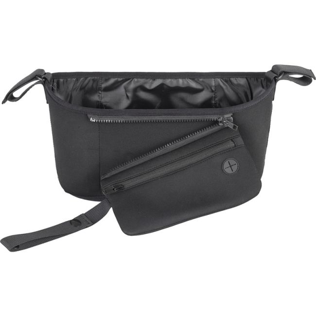 Petite&Mars - Organizator carucior, Cu buzunar frontal detasabil, Dimensiune universala, 31.5x19.5x9.5 cm, Atasare usoara cu Velcro, Negru BYN847900