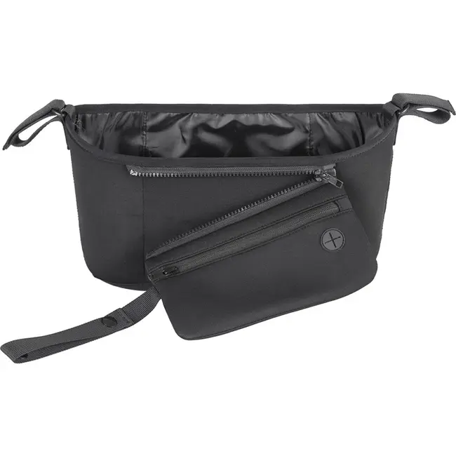 Petite&Mars - Organizator carucior, Cu buzunar frontal detasabil, Dimensiune universala, 31.5x19.5x9.5 cm, Atasare usoara cu Velcro, Negru BYN847900