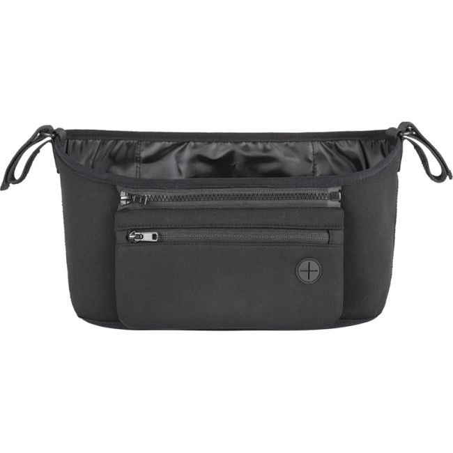 Petite&Mars - Organizator carucior, Cu buzunar frontal detasabil, Dimensiune universala, 31.5x19.5x9.5 cm, Atasare usoara cu Velcro, Negru BYN847900