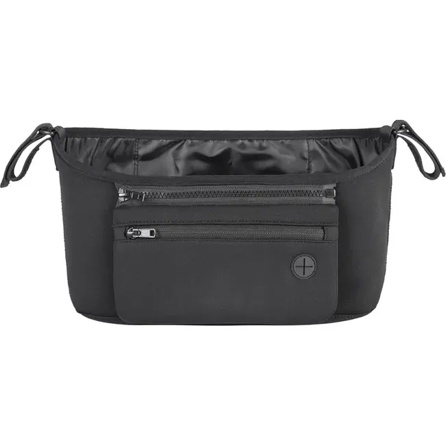 Petite&Mars - Organizator carucior, Cu buzunar frontal detasabil, Dimensiune universala, 31.5x19.5x9.5 cm, Atasare usoara cu Velcro, Negru BYN847900