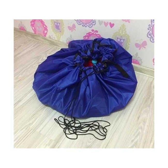 Sac depozitare jucarii si covor pentru joaca 150 cm Kruzzel MY6840 BBJMY6840_Albastru