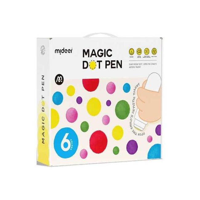 Set 6 carioci lavabile Dot Marker Mideer MD6200 BBJMD6200_Initiala