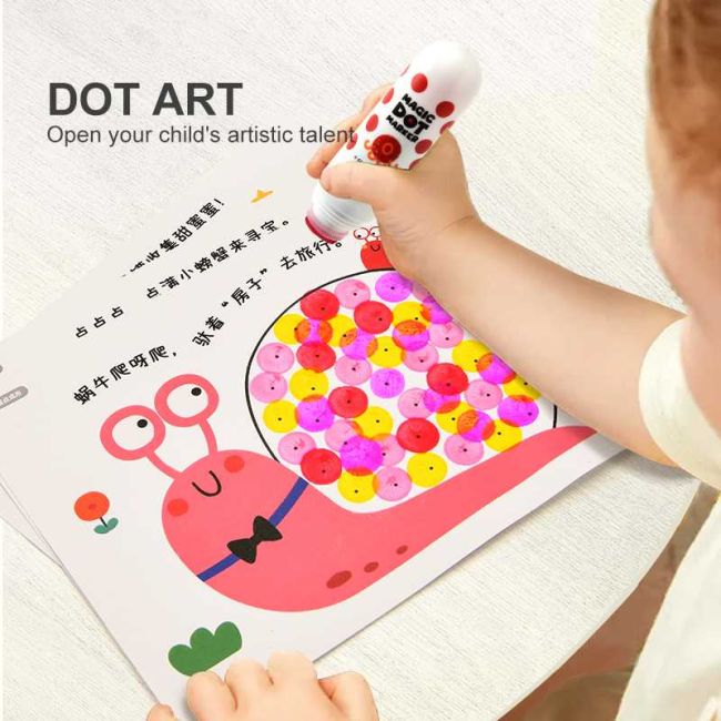 Set 6 carioci lavabile Dot Marker Mideer MD6200 BBJMD6200_Initiala