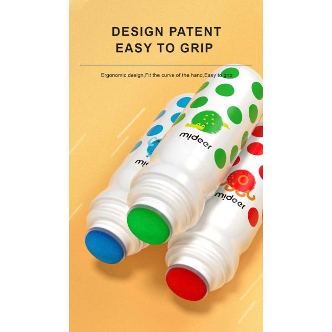 Set 6 carioci lavabile Dot Marker Mideer MD6200 BBJMD6200_Initiala