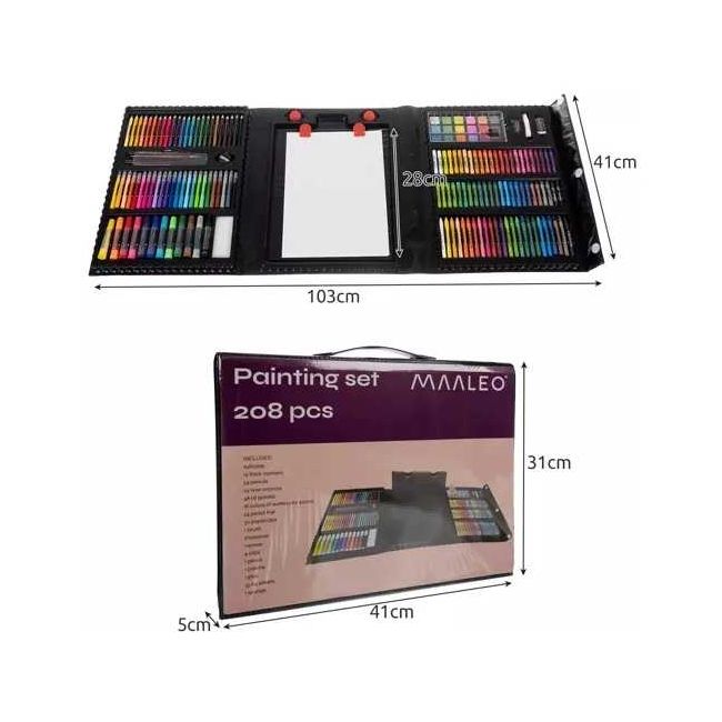 Set pentru pictura 208 piese cu geanta inclusa Maaleo Iso Trade MY18117 BBJMY18117_Negru