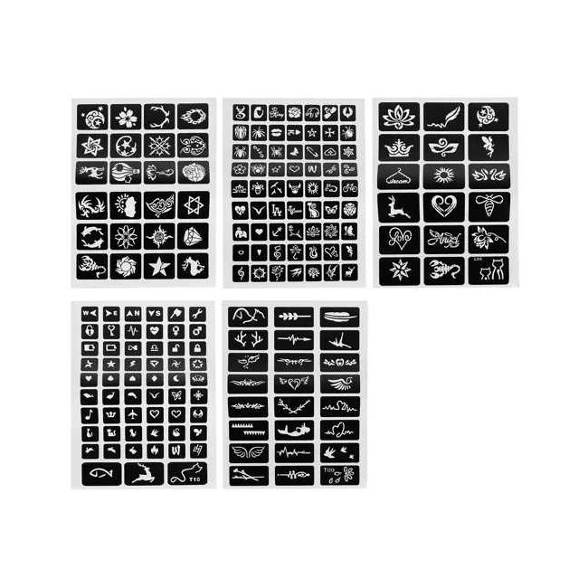 Set tatuaje cu sclipici 24 culori, 186 sabloane Kruzzel MY18119 BBJMY18119_Initiala
