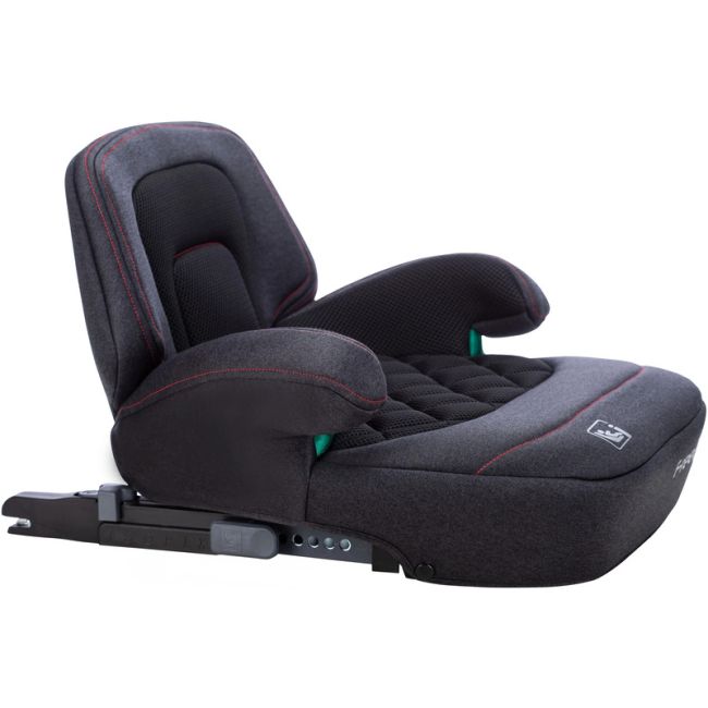 Inaltator auto, Cosmo Plus I-Size, Cu isofix, Cu spatar inaltat si cotiere, Potrivit pentru copiii intre 125 si 150 cm sau intre 25 si 36 Kg, FreeON, Conform cu standardul european de securitate ECE R129, Black BYN48730