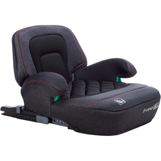 Inaltator auto, Cosmo Plus I-Size, Cu isofix, Cu spatar inaltat si cotiere, Potrivit pentru copiii intre 125 si 150 cm sau intre 25 si 36 Kg, FreeON, Conform cu standardul european de securitate ECE R129, Black BYN48730