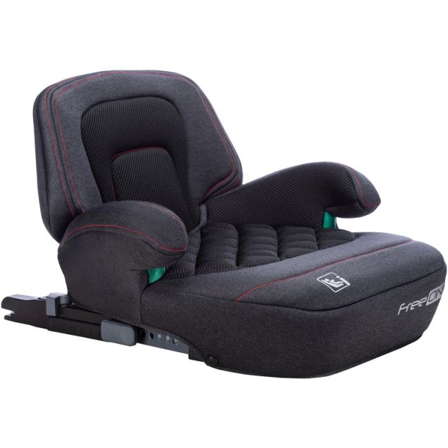 Inaltator auto, Cosmo Plus I-Size, Cu isofix, Cu spatar inaltat si cotiere, Potrivit pentru copiii intre 125 si 150 cm sau intre 25 si 36 Kg, FreeON, Conform cu standardul european de securitate ECE R129, Black BYN48730