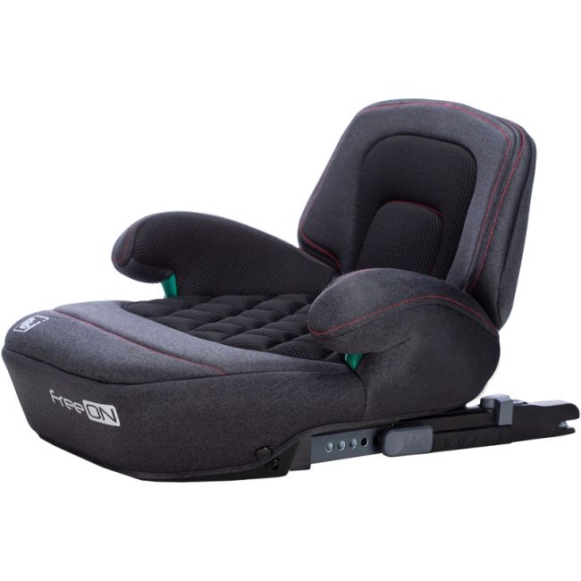 Inaltator auto, Cosmo Plus I-Size, Cu isofix, Cu spatar inaltat si cotiere, Potrivit pentru copiii intre 125 si 150 cm sau intre 25 si 36 Kg, FreeON, Conform cu standardul european de securitate ECE R129, Black BYN48730