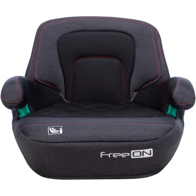 Inaltator auto, Cosmo Plus I-Size, Cu isofix, Cu spatar inaltat si cotiere, Potrivit pentru copiii intre 125 si 150 cm sau intre 25 si 36 Kg, FreeON, Conform cu standardul european de securitate ECE R129, Black BYN48730