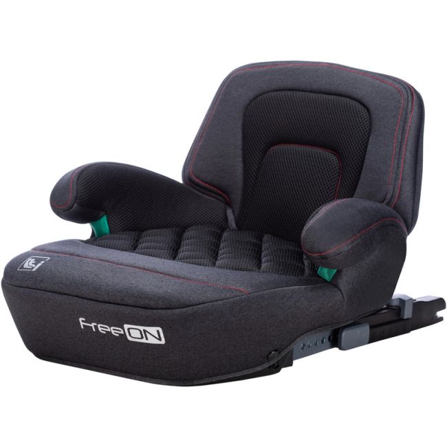 Inaltator auto, Cosmo Plus I-Size, Cu isofix, Cu spatar inaltat si cotiere, Potrivit pentru copiii intre 125 si 150 cm sau intre 25 si 36 Kg, FreeON, Conform cu standardul european de securitate ECE R129, Black BYN48730