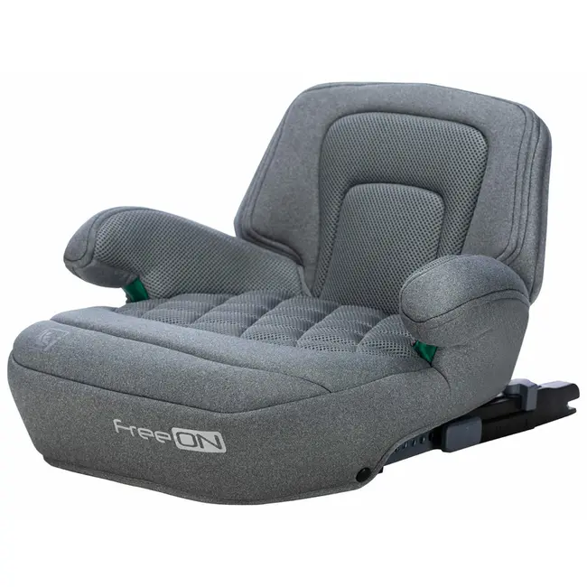 Inaltator auto, Cosmo Plus I-Size, Cu isofix, Cu spatar inaltat si cotiere, Potrivit pentru copiii intre 125 si 150 cm sau intre 25 si 36 Kg, FreeON, Conform cu standardul european de securitate ECE R129, Gray BYN48686