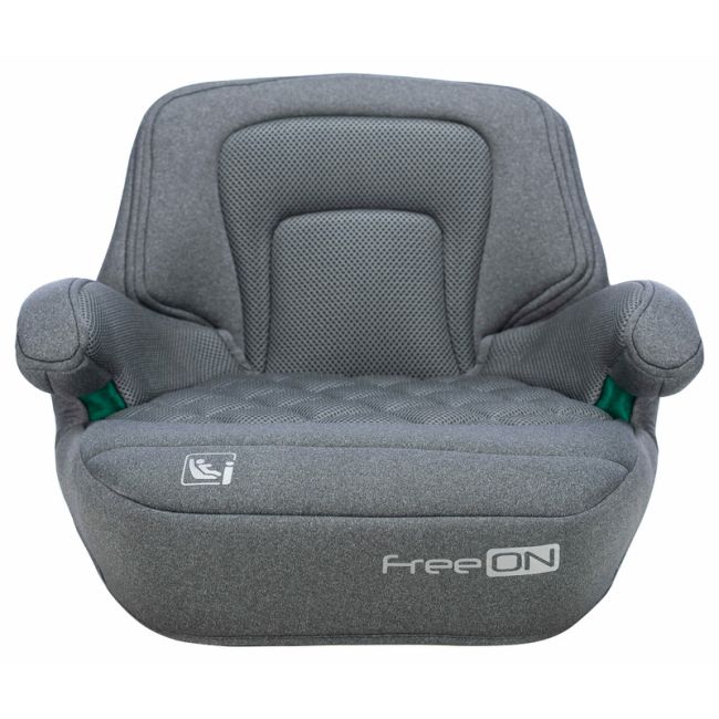 Inaltator auto, Cosmo Plus I-Size, Cu isofix, Cu spatar inaltat si cotiere, Potrivit pentru copiii intre 125 si 150 cm sau intre 25 si 36 Kg, FreeON, Conform cu standardul european de securitate ECE R129, Gray BYN48686
