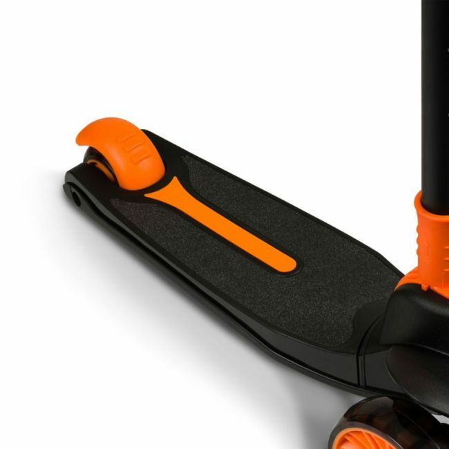 Lionelo - Trotineta Timy, Copii, Pliabila, Pana la 50 Kg, Cu design ergonomic, Cu lumini LED, 26,5 x 60 x 64-76 cm, 3 ani+, Portocaliu/Negru BYNLOE-TIMMY_ORANGE_BLACK