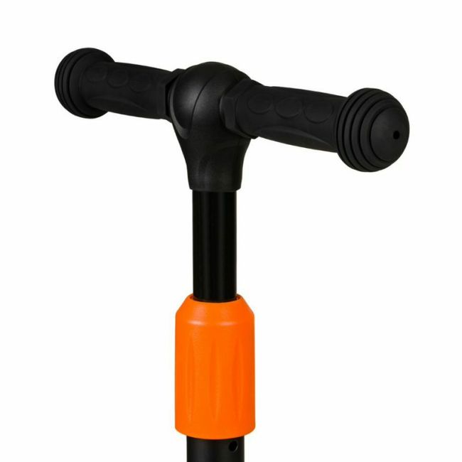 Lionelo - Trotineta Timy, Copii, Pliabila, Pana la 50 Kg, Cu design ergonomic, Cu lumini LED, 26,5 x 60 x 64-76 cm, 3 ani+, Portocaliu/Negru BYNLOE-TIMMY_ORANGE_BLACK