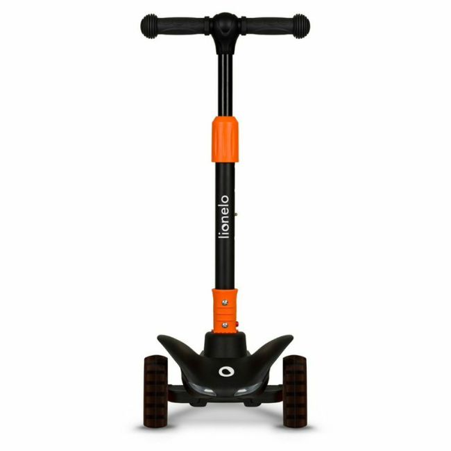 Lionelo - Trotineta Timy, Copii, Pliabila, Pana la 50 Kg, Cu design ergonomic, Cu lumini LED, 26,5 x 60 x 64-76 cm, 3 ani+, Portocaliu/Negru BYNLOE-TIMMY_ORANGE_BLACK