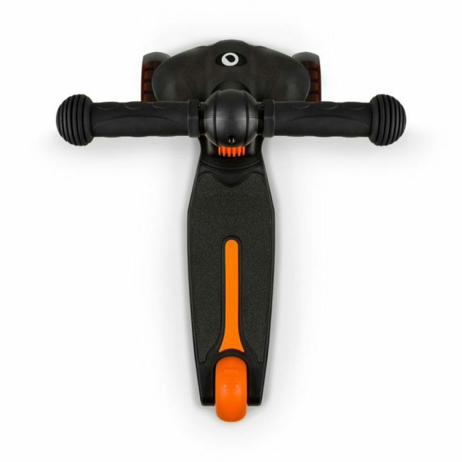 Lionelo - Trotineta Timy, Copii, Pliabila, Pana la 50 Kg, Cu design ergonomic, Cu lumini LED, 26,5 x 60 x 64-76 cm, 3 ani+, Portocaliu/Negru BYNLOE-TIMMY_ORANGE_BLACK