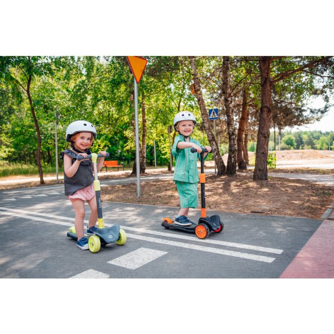 Lionelo - Trotineta Timy, Copii, Pliabila, Pana la 50 Kg, Cu design ergonomic, Cu lumini LED, 26,5 x 60 x 64-76 cm, 3 ani+, Roz BYNLOE-TIMMY_PINK_ROSE