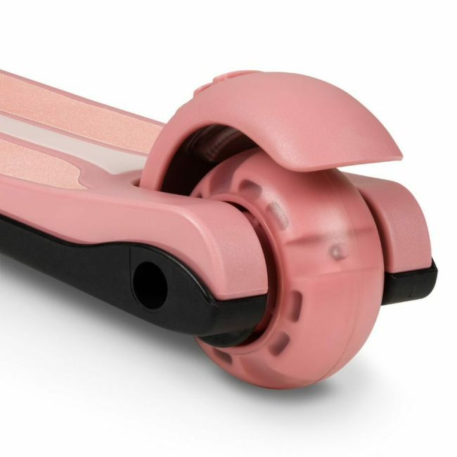 Lionelo - Trotineta Timy, Copii, Pliabila, Pana la 50 Kg, Cu design ergonomic, Cu lumini LED, 26,5 x 60 x 64-76 cm, 3 ani+, Roz BYNLOE-TIMMY_PINK_ROSE